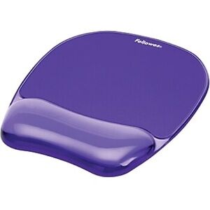 🆕 Fellowes Crystals Gel Mouse Pad/Wrist Rest Combo, Non-Skid Base, Purple